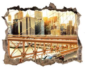 Fototapeta díra na zeď 3D Brooklyn bridge nd-k-80633188