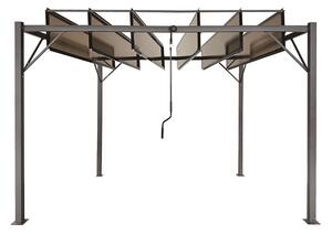 Antracitová terasová pergola Paros 3x3m Garden Point