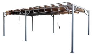 Antracitová terasová pergola Paros 3x6m Garden Point