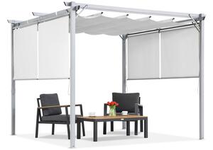 Biela terasová pergola s roletami La Palma 3x3 Garden Point