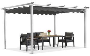 Barbados terasová pergola 3x4 m Garden Point bielo-antracitová