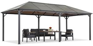 Záhradný altánok Milos 3x6 m s moskytiérou Garden Point sivý