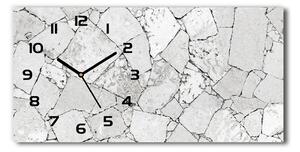 Vodorovné Sklenené hodiny na stenu Kamenná chodník