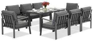 Hliníkový záhradný nábytok Zakintos Premium 8 antracit Garden Point