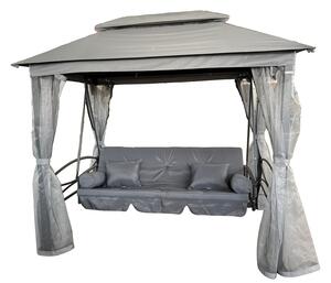 Huśtawka ogrodowa metalowa Nicea Premium Garden Point szara