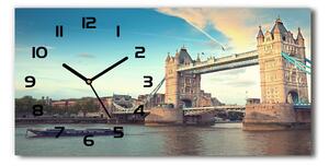 Vodorovné Sklenené hodiny na stenu Tower Bridge Londýn