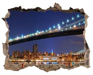 Fototapeta díra na zeď 3D Manhattan new york city