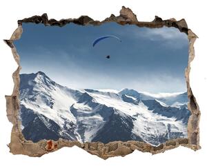Díra 3D ve zdi nálepka Paragliding alps nd-k-175499481
