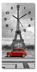 Nástenné hodiny Eiffelova veža auto