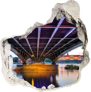 Díra 3D ve zdi nálepka Most vo varšave nd-p-65860025