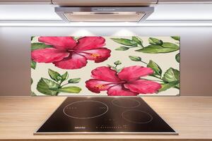 Panel do kuchyne Ružový hibiskus pl-pksh-125x50-f-74431005
