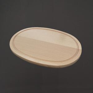 AMADEA Drevená servírovacia doska - podnos ovál, masívne drevo, 30 cm