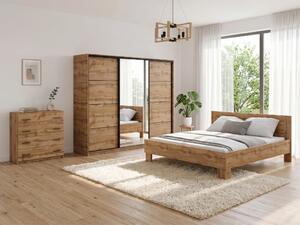 Spálňa NEJBY BARNABA PREMIUM 250K s posteľou 180x200 cm s vyšším čelom, dub wotan