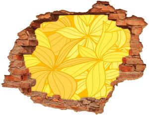Fototapeta diera na stenu 3D Žlté kvety na pozadí