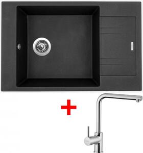 Set Sinks Vario 780 Metalblack + Elka lesklá