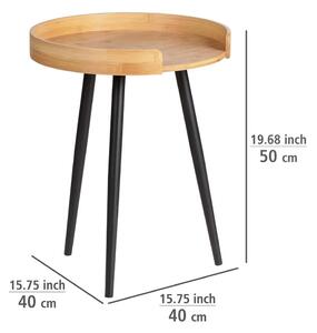 Bambusový okrúhly odkladací stolík ø 40 cm Loft – Wenko