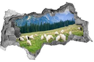 Diera 3D v stene nálepka Ovce v tatrách nd-b-121151461