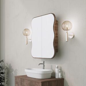 Kúpeľňová skrinka Kasusu (orech) (so zrkadlom). Vlastná spoľahlivá doprava až k Vám domov. 1092753