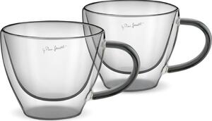 Lamart LT9117 2-dielna súprava pohárov nacappuccino Vaso, 190 ml, čierna