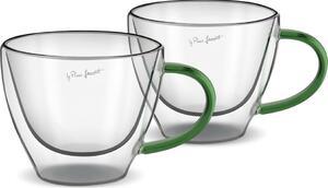 Lamart LT9115 2-dielna súprava pohárov nacappuccino Vaso, 190 ml, zelená