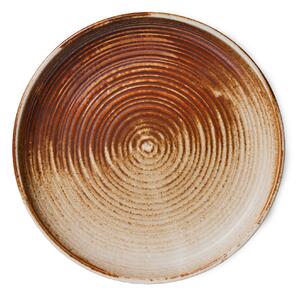 Hlboký keramický tanier Rustic Cream/Brown 19 cm