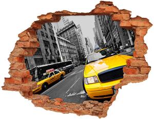 Samolepiaca diera nálepka betón New york taxi