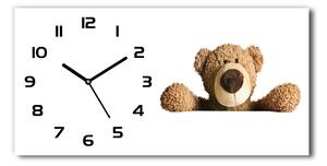 Vodorovné Sklenené hodiny na stenu tiché Plyšový medvedík