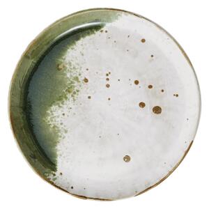 Dezertný tanier White/Green/Natural 21 cm