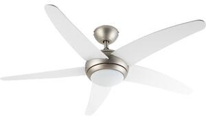 Klarstein Bolero, 2 v 1 stropný ventilátor, 134 cm, svetlo, 55 W, diaľkový ovládač, biely