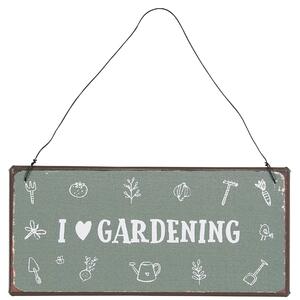 Plechová ceduľa I Love Gardening
