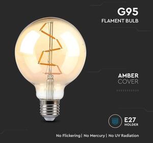 LED Žiarovka FILAMENT G95 E27/4W/230V 2200K