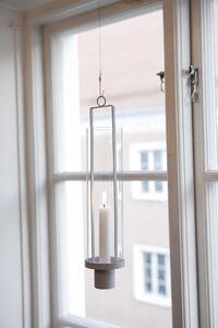 Závesný lampáš HULEVIK Greige 40 cm