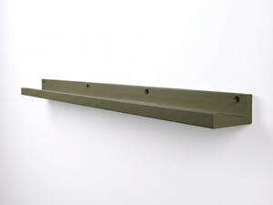 Nástenná polica na obrazy FOTOPLANK 120 cm, olivová