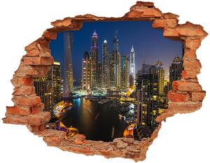 Diera 3D v stene nálepka Marina v dubaji nd-c-115896639