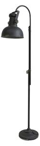 Čierna antik kovová stojacia lampa s patinou Factory - 175 cm / E27 / 60W - Chic Antique