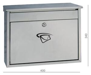 Kovian-Prod Poštovní schránka (400x340x100 mm), max. formát listu: C4, leštěná nerez / AISI430