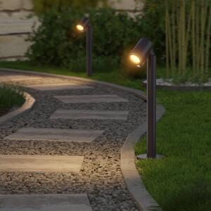 LED podlahové svietidlo STEINEL Way C, čierne, hliník, IP65, RGBWW, Čierna, Hliník, Moderný, Vonkajčie stĺpové osvetlenie