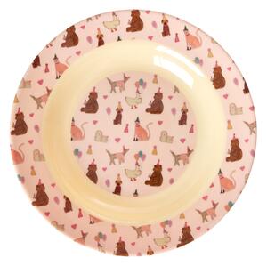 Melamínový hlboký tanier Party Animal Pink 20 cm