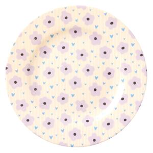 Melamínový tanie Pink Flower Print