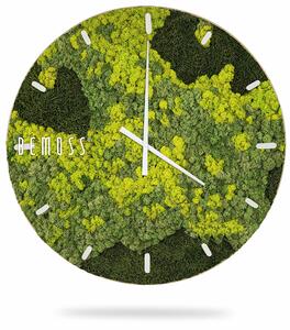 Machové hodiny BEMOSS® ORTHO LIME s ciferníkom - Priemer 75 cm