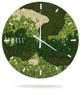 Machové hodiny BEMOSS® ORTHO FOREST s ciferníkom - Priemer 40 cm