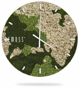 Machové hodiny BEMOSS® ORTHO NATURAL s ciferníkom - Priemer 40 cm