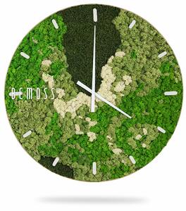 Machové hodiny BEMOSS® ORTHO GREEN s ciferníkom - Priemer 40 cm