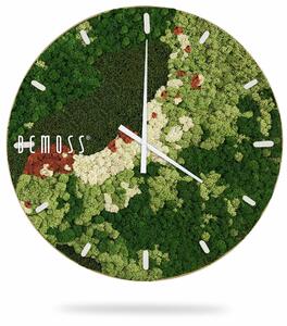 Machové hodiny BEMOSS® ORTHO MANGO s ciferníkom - Priemer 40 cm