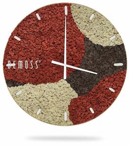 Machové hodiny BEMOSS® ORTHO SIENNA s ciferníkom - Priemer 40 cm