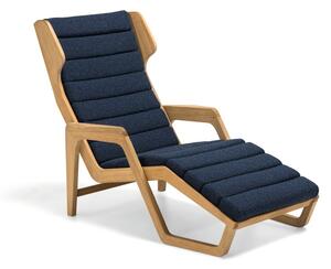Molteni Relaxačné kreslo/ležadlo D.150.5, Molteni, 75x134x95 cm, rám teak, celopotah exteriérová látka kat. S farba podľa vzorkovníka