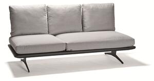 Stern Modulový díl 3-místný polohovací Enya 206x95x85 cm, Stern, rám hliník barva antracit mat, vč. zádových opěrek s lankem Stone (3ks), sedáky a polštáře (3ks) potah Ivory (100% akryl)