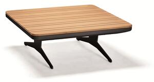 Stern Konferenční stolek Enya, Stern, čtvercový 84x84x31 cm, rám hliník antracit mat, deska teakové dřevo