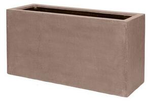 Pottery Pots Vonkajší kvetináč obdĺžnikový Jort S, Taupe (farba béžová taupe), kolekcia Natural, kompozit Fiberstone, d 80 cm x š 30 cm x v 40 cm, objem cca 92 l