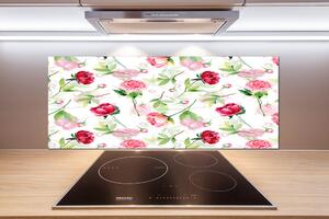 Panel do kuchyne Ružové pivónie pl-pksh-125x50-f-91564586